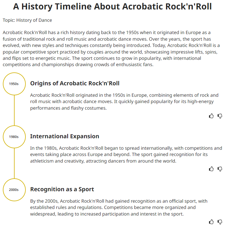 Acrobatic rock and roll dancers performing